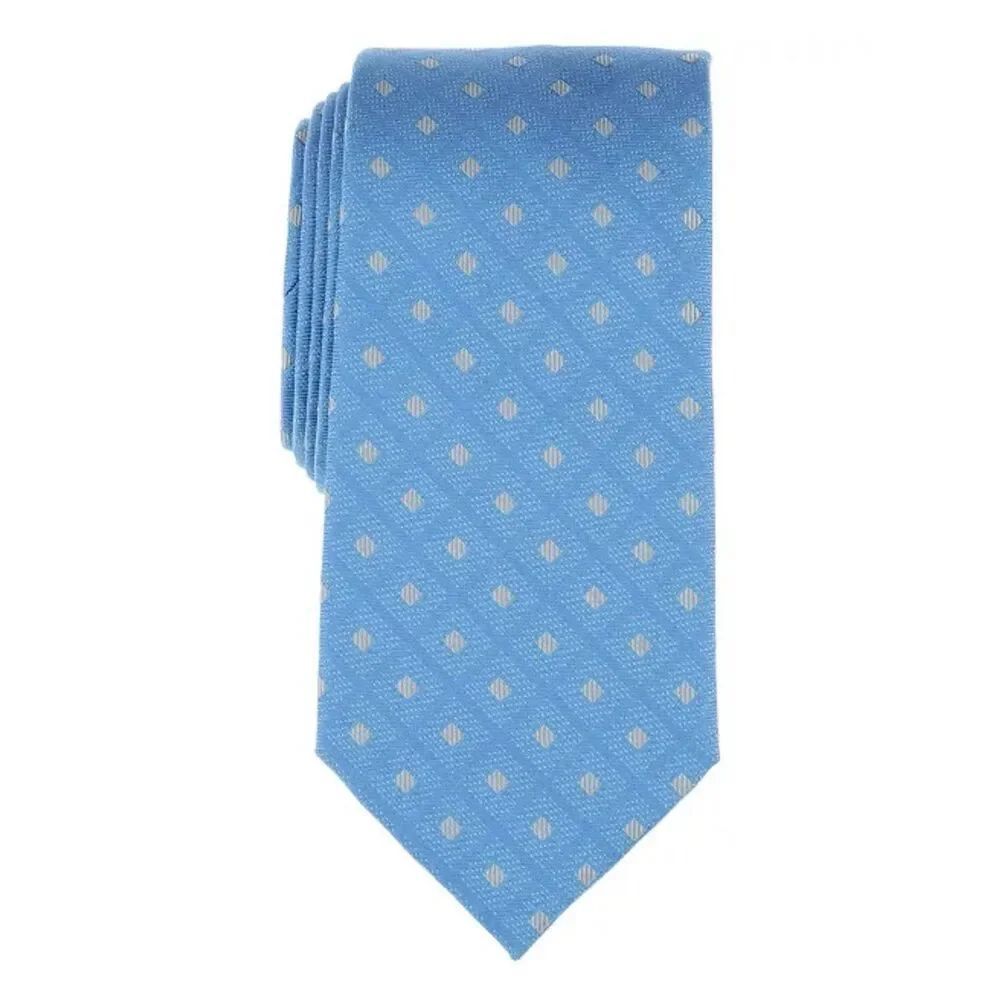 Michael Kors NWT 3.25” Loren Neat Square Pattern Tie Indigo OS
